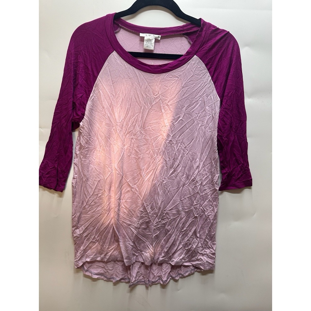 Honey & Lace Pink Baseball Top Size Small